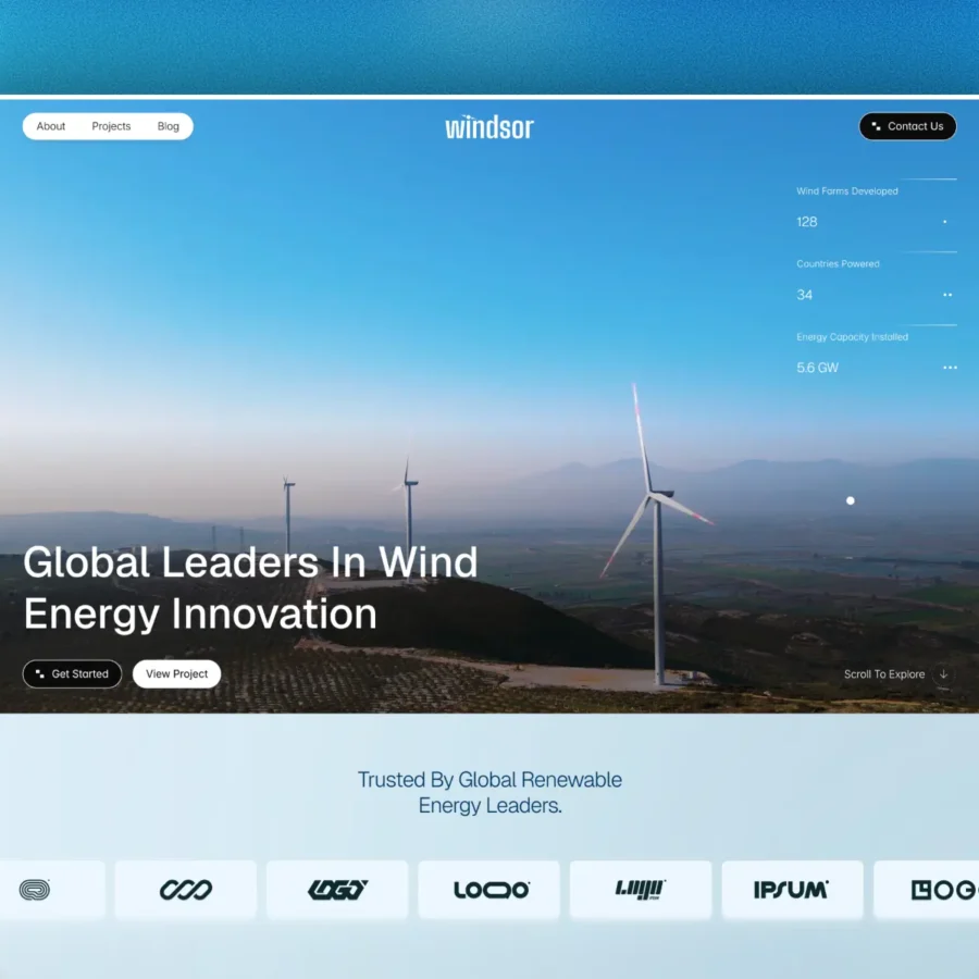 Windsor — Free wind and renewable energy — Jitu Raut Framer Template