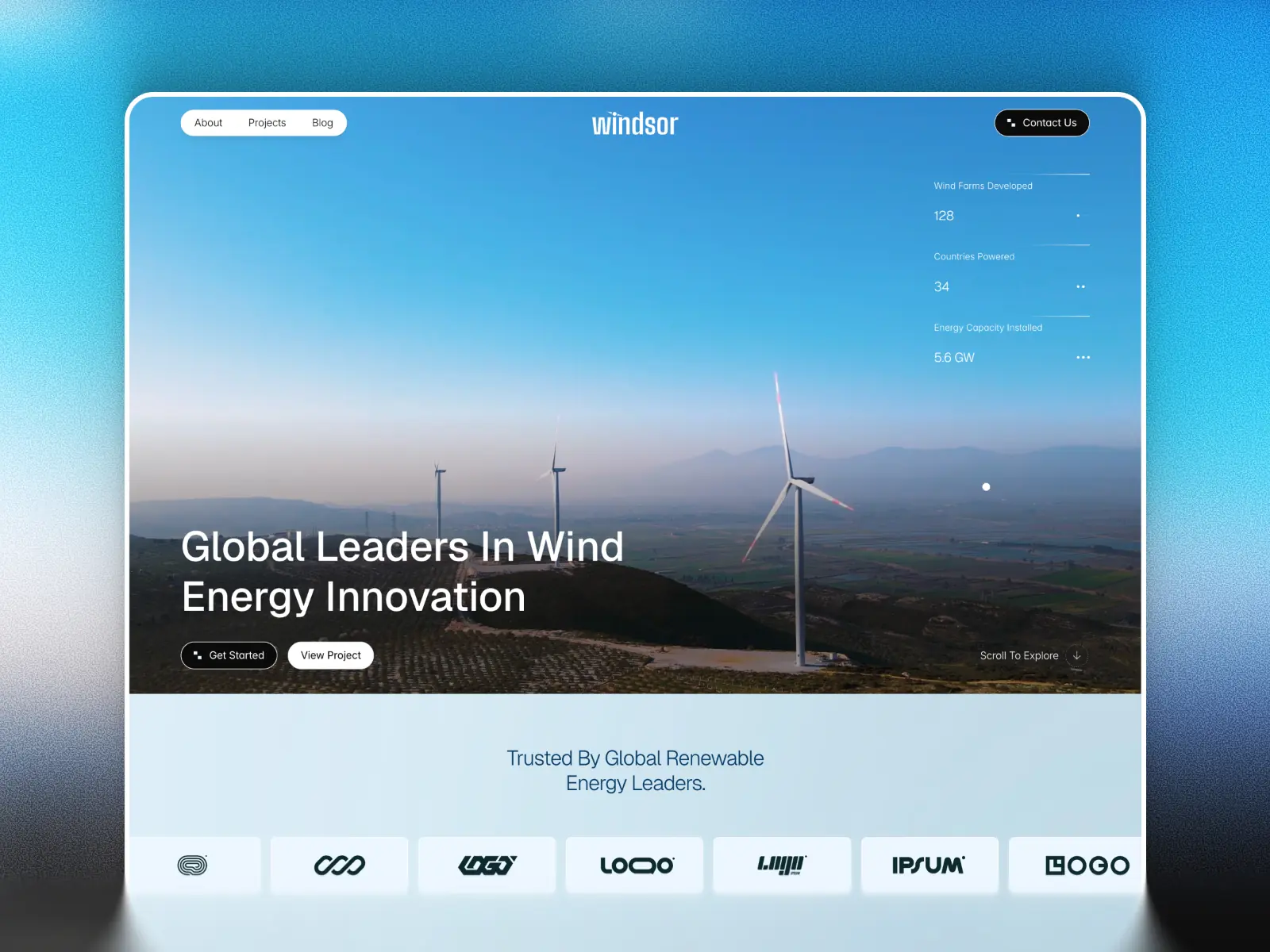 Windsor — Free wind and renewable energy — Jitu Raut Framer Template