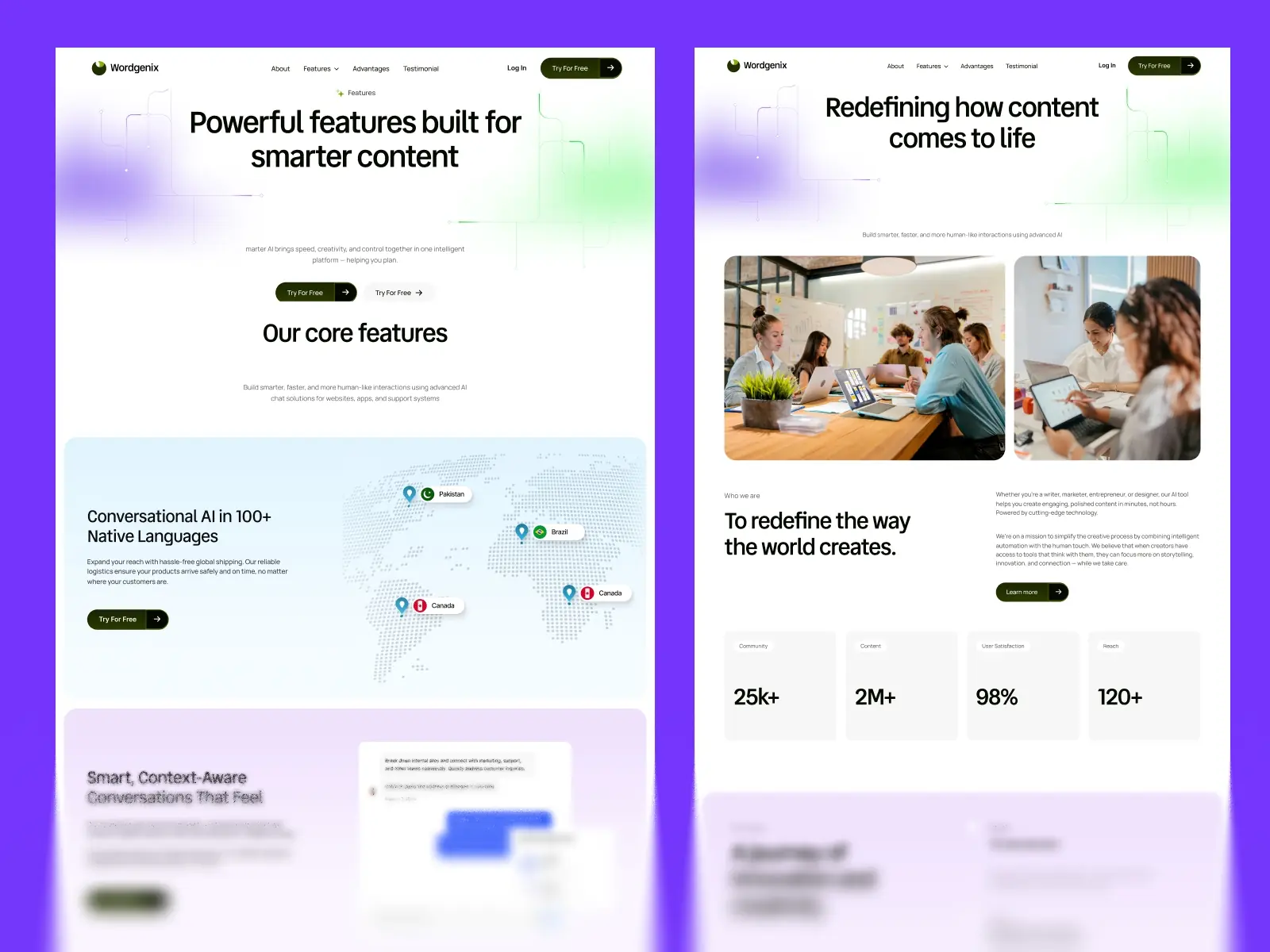Wordgenix — Saas website template