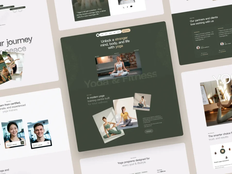 Yogax — Yoga And Fitness Framer Template — Template Munk Framer Template