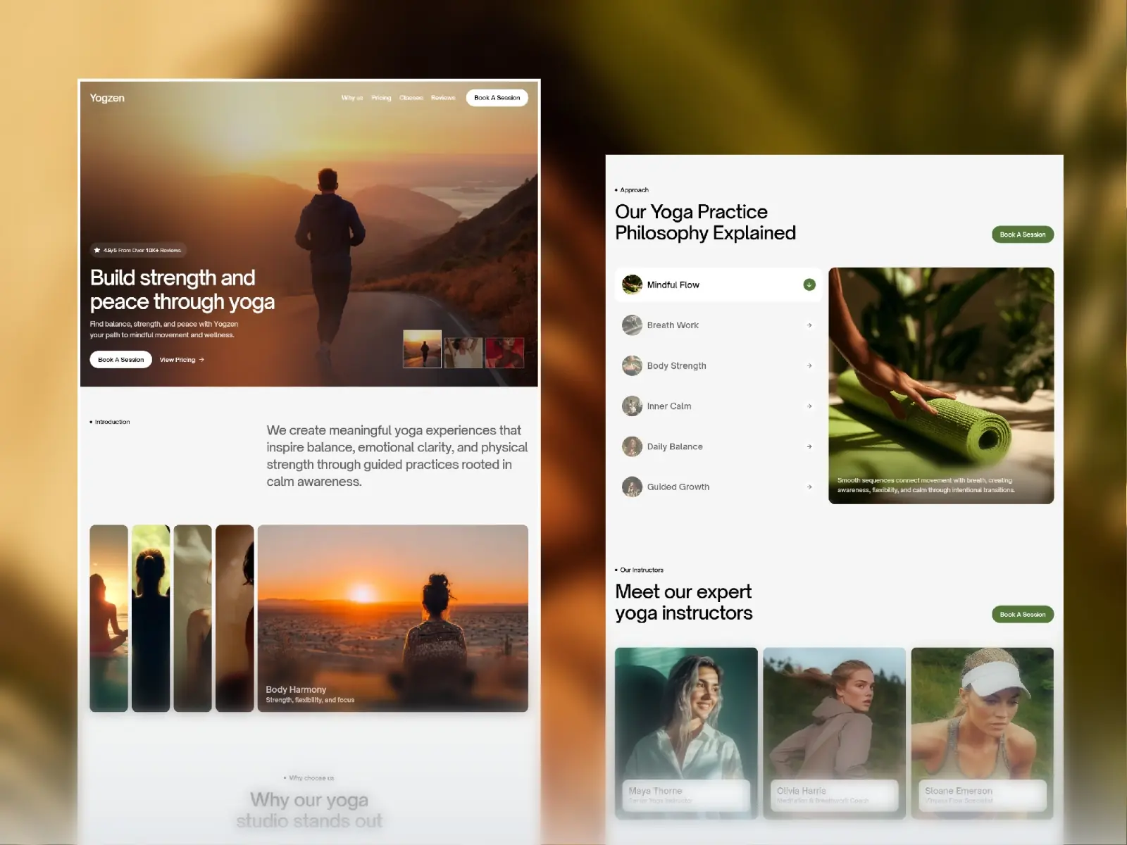 Yogzen — Yoga Studio Framer Template