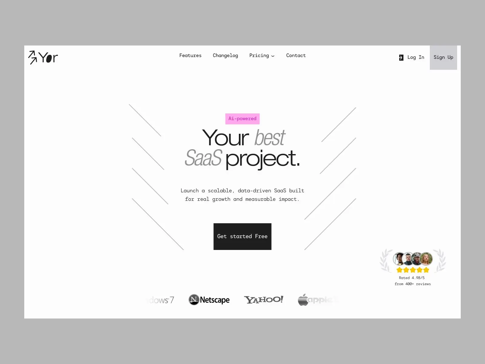 Yor — SaaS-Startup & SaaS Landing — Daniil Grigorev Framer Template