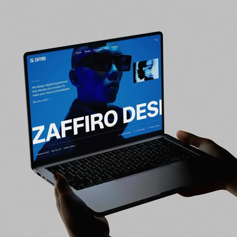 Zaffiro — Creative Studio Website — Tambe Design Framer Template