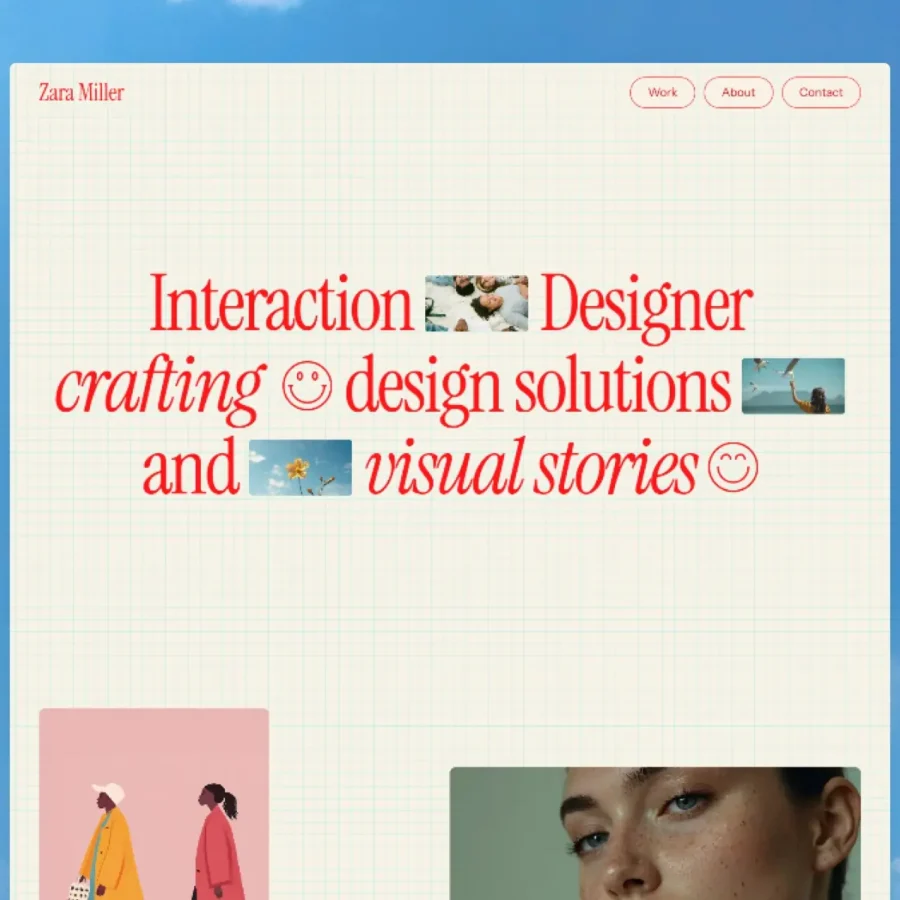 Zara Miller — Minimal Portfolio Template — Shivang Singh Framer Template