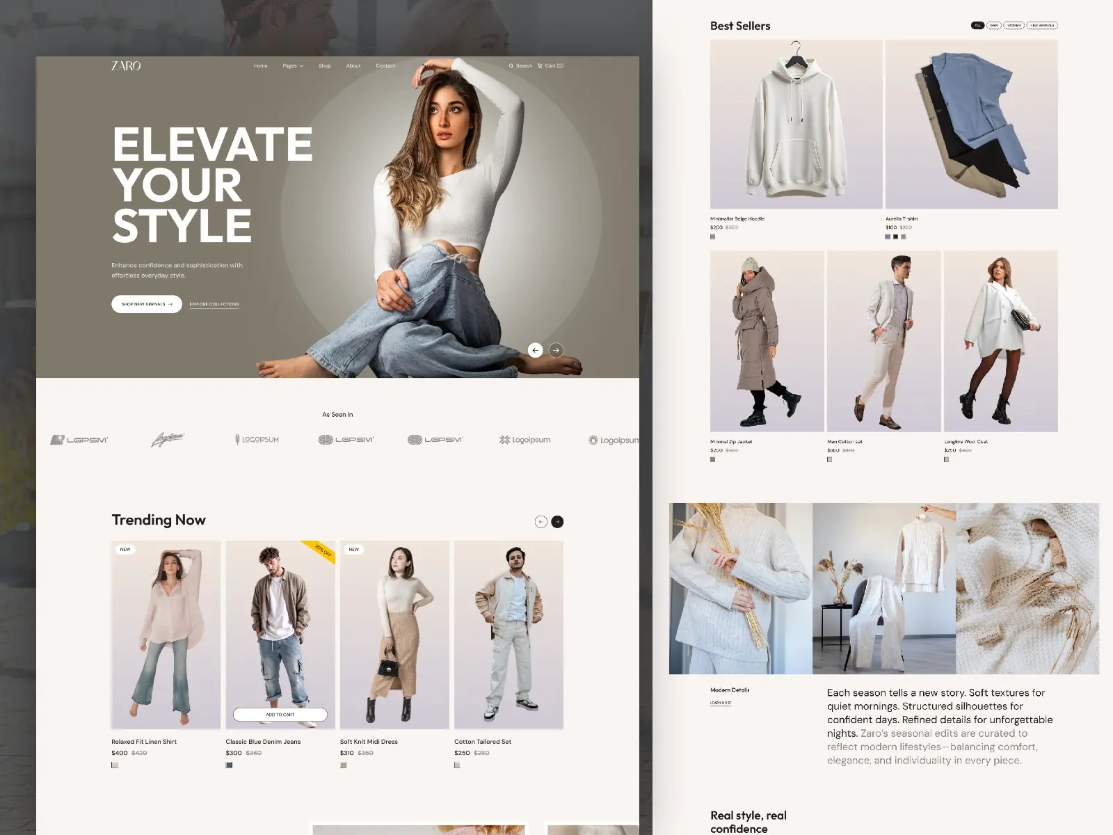 Zaro — Fashion eCommerce Template