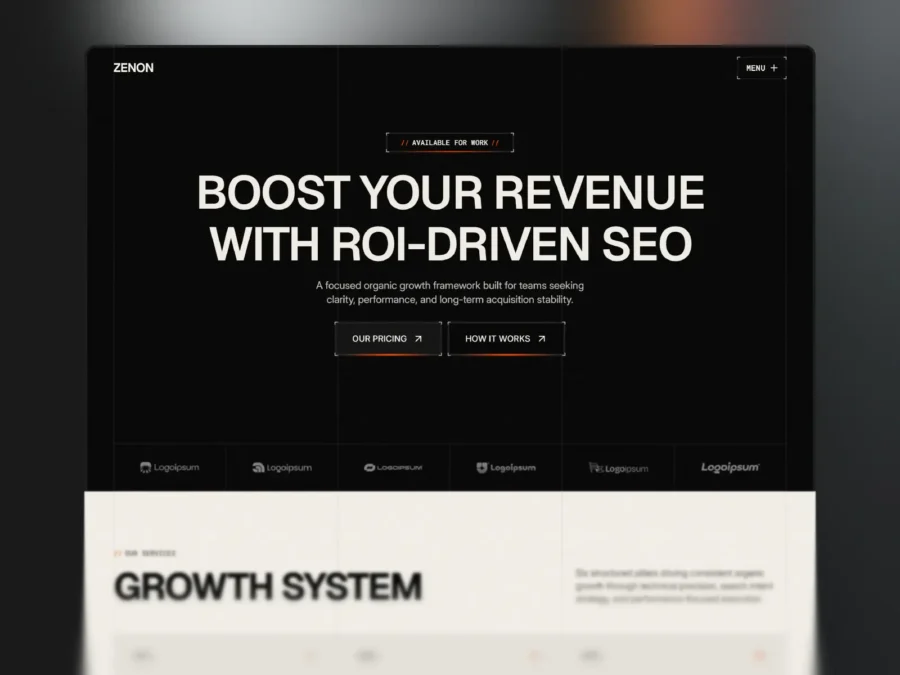 Zenon — SEO Agency Template — Marso Angelov Framer Template