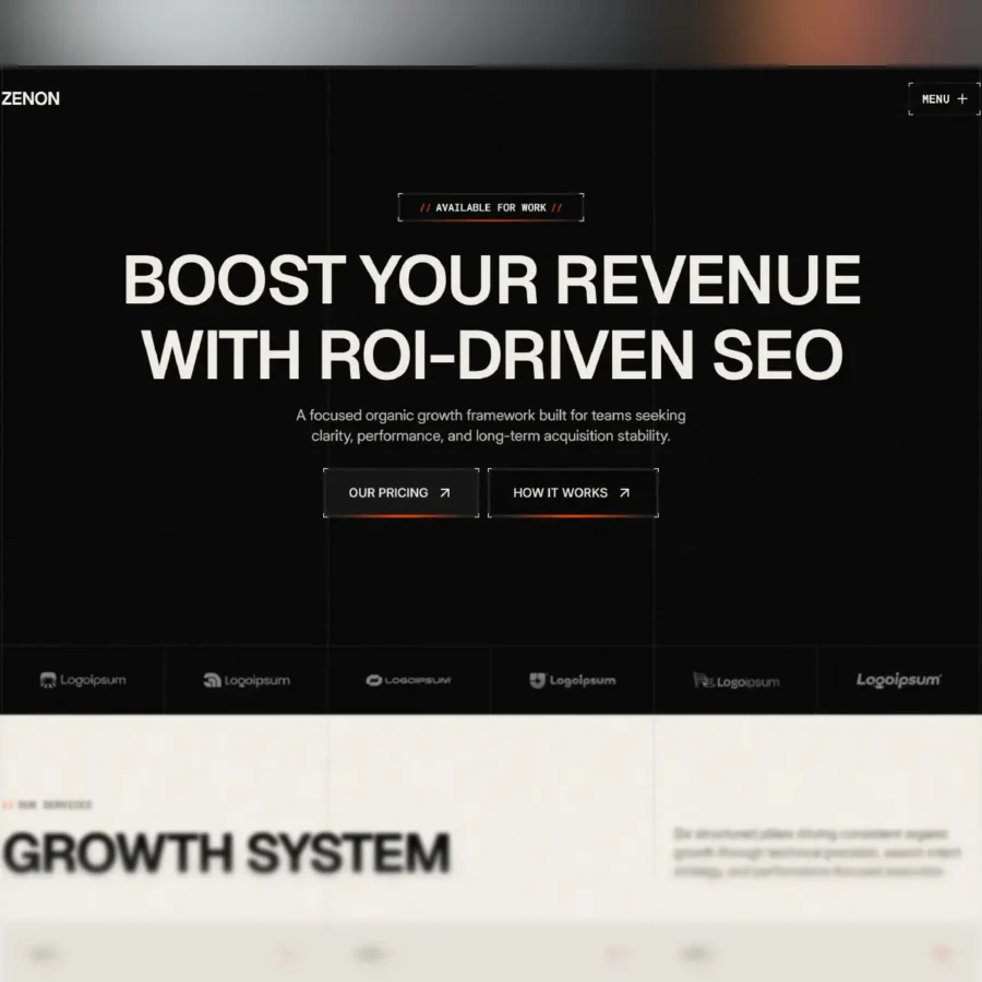 Zenon — SEO Agency Template — Marso Angelov Framer Template