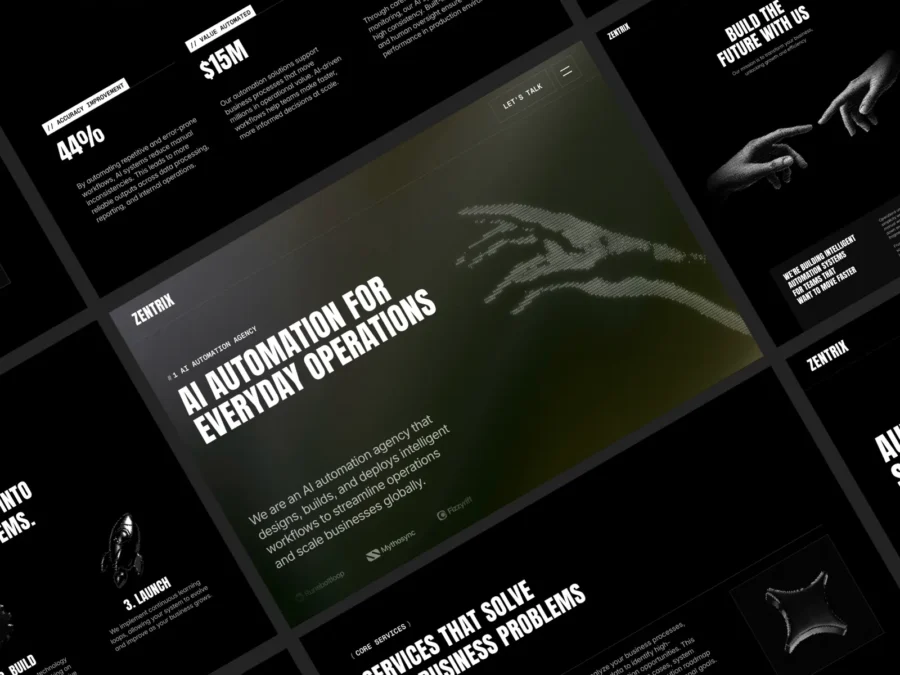 Zentrixx — AI automation agency template — UX Ridham Framer Template