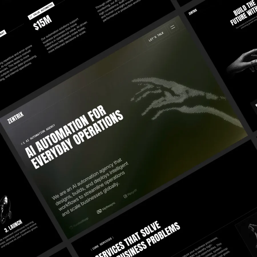 Zentrixx — AI automation agency template — UX Ridham Framer Template