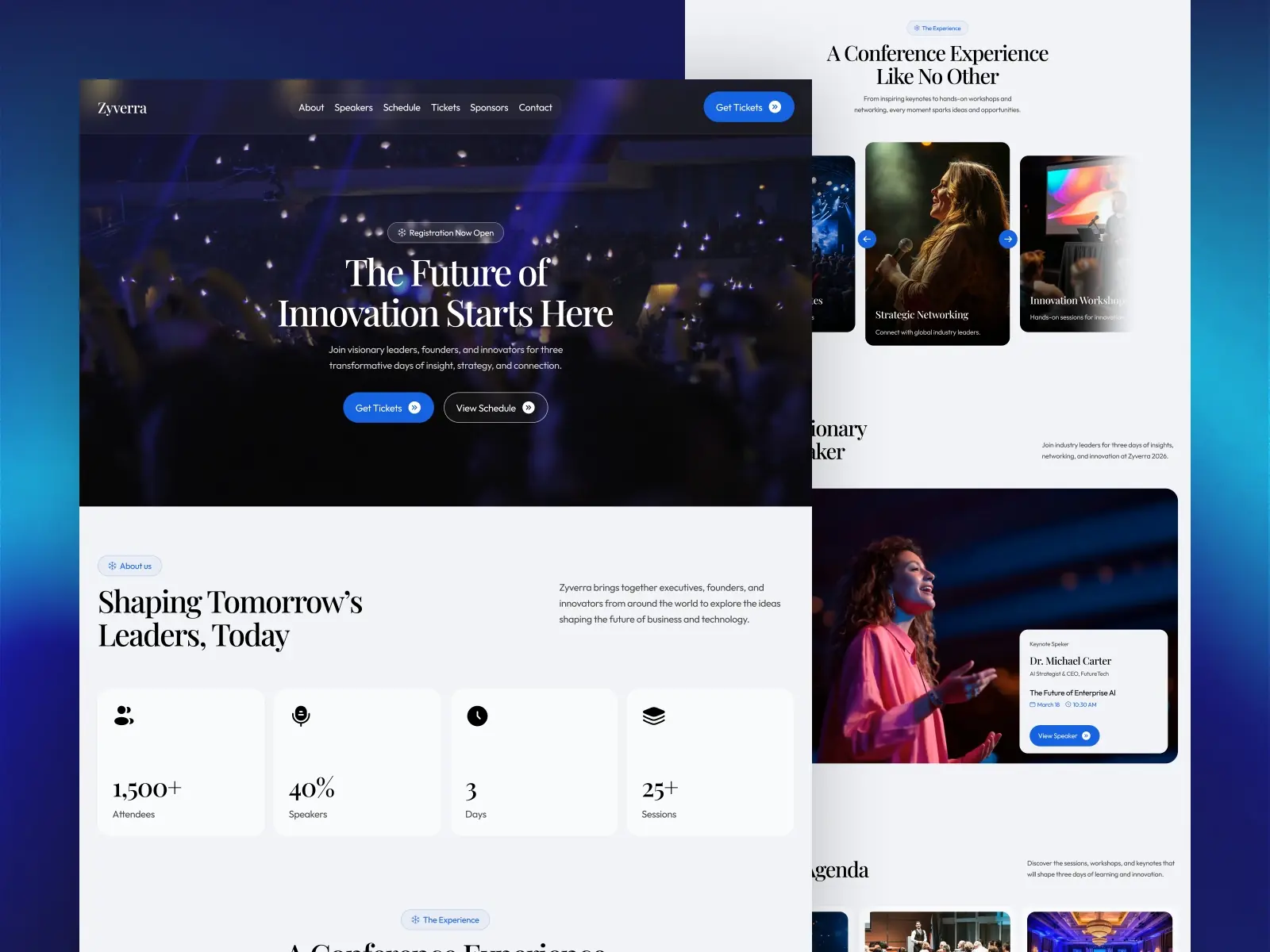Zyverra — Zyverra — Event Management Framer